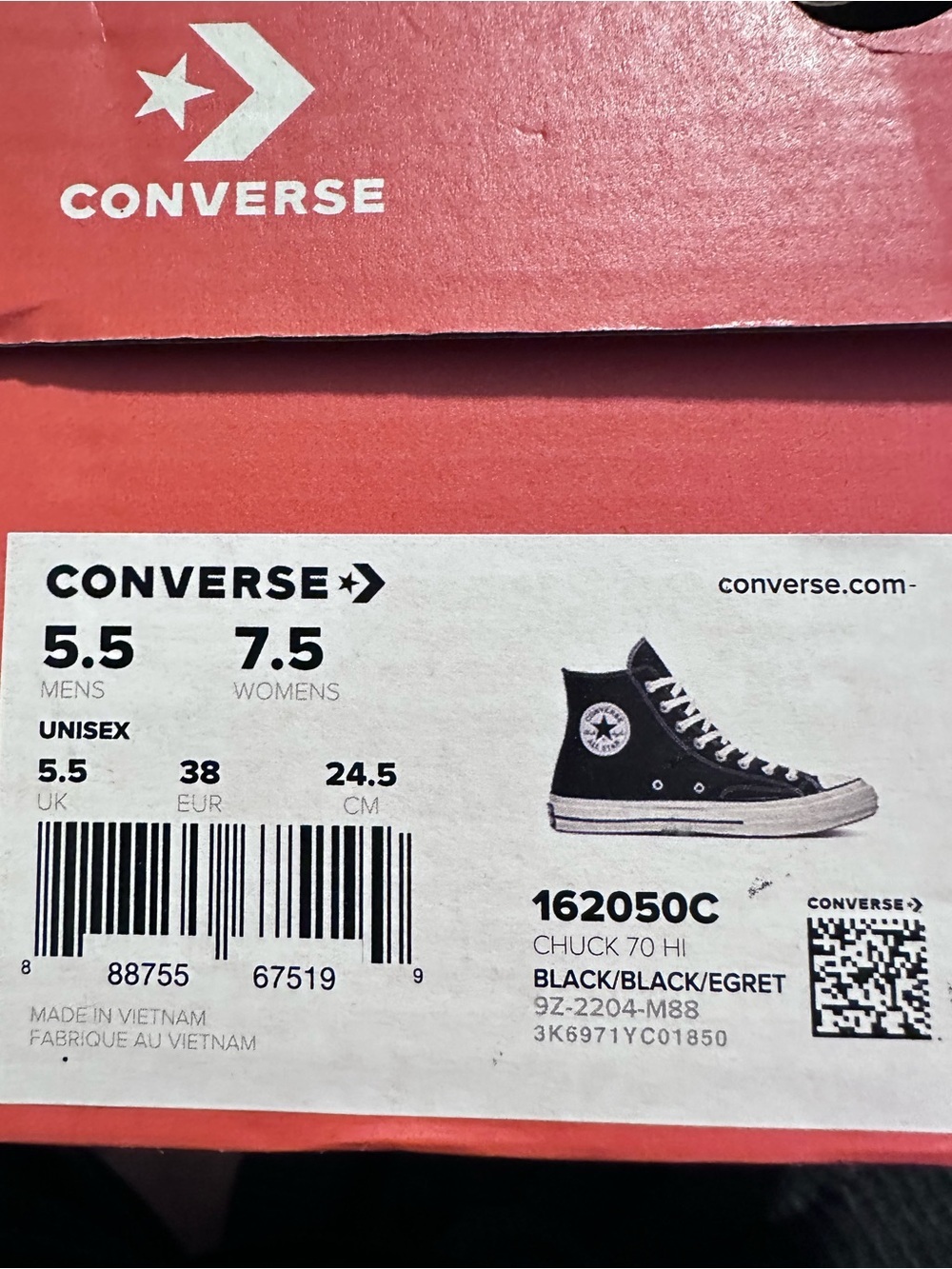 Converse |Shoes | Converse Chuck 70 Vintage | Black Black Egret - Picture 9 of 10